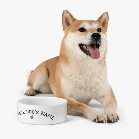 Dogedin™ Custom Dog Photo & Name Glazed Ceramic Pet Bowl