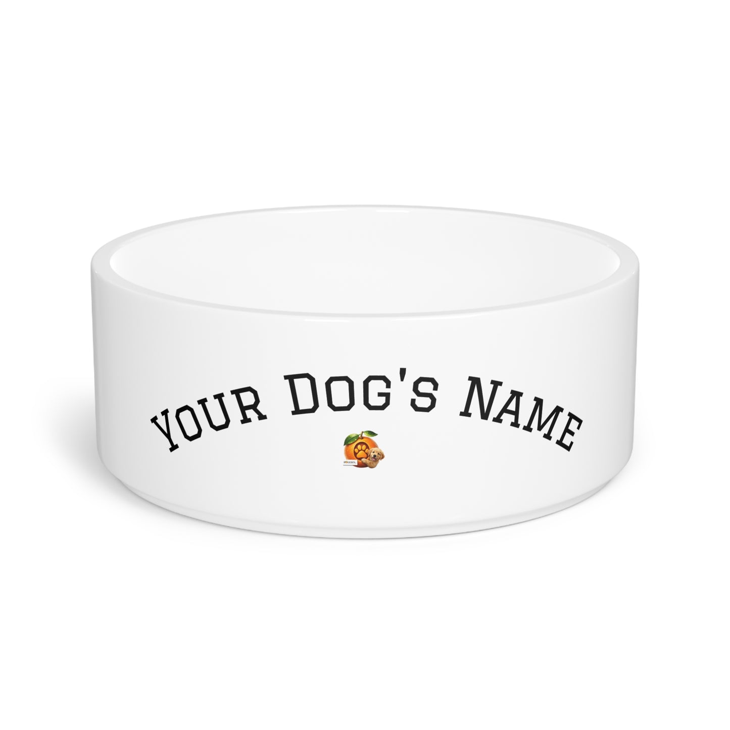 Dogedin™ Custom Dog Photo & Name Glazed Ceramic Pet Bowl